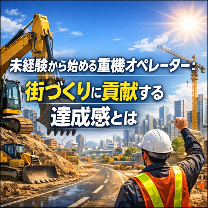 未経験から始める重機オペレーター：街づくりに貢献する達成感とは