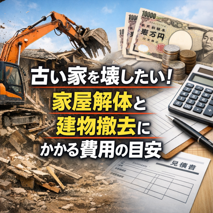 古い実家を壊したい！家屋解体と建物撤去にかかる費用の目安